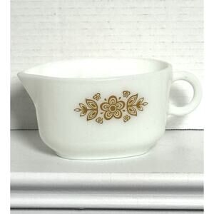 Pyrex Corning 77-B Vintage Butterfly Gold Gravy Server Boat